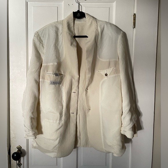 J. Peterman Silk and Linen Blazer - Picture 3 of 7
